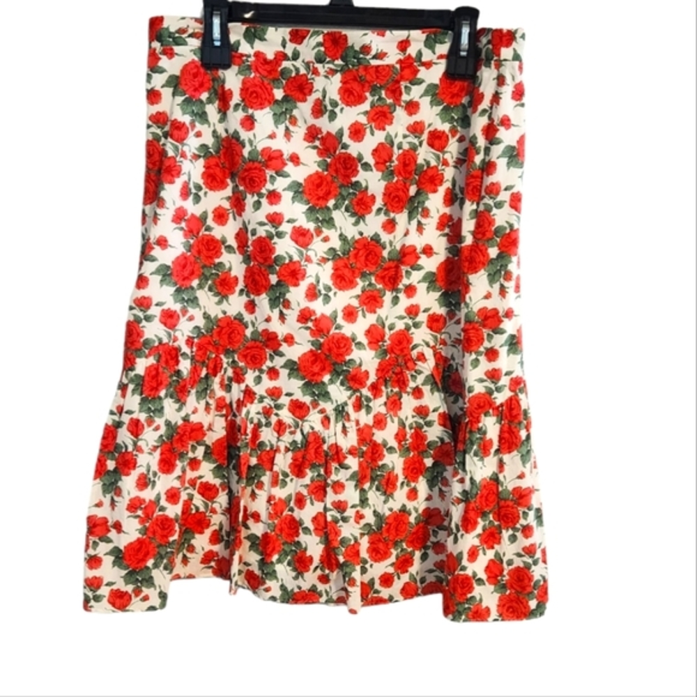 Antonio Melani Red Rose  Womens Size 14 Skirt 🌹